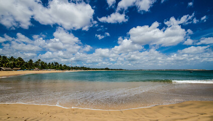 Beautiful tropical beaches for ultimate relaxation, coastal line in Sri Lanka. 