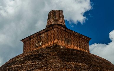 Ancient Jethawanaramaya stupa in monastery of Anuradhapura, Sri lanka. Unesco world heritage site
