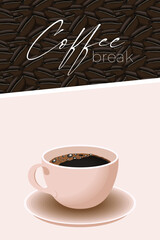 coffee lettering and cup