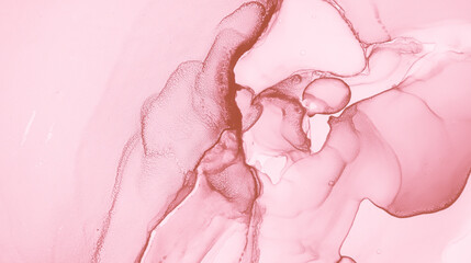 Obraz na płótnie Canvas Rose Luxury Marble. Abstract Wallpaper. Ink Flow