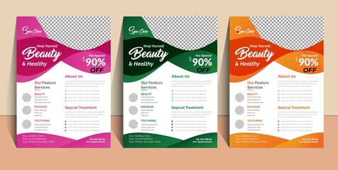 Spa Beauty Care Flyer Template 
