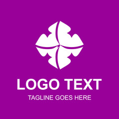 Vector design elements for your company logo, white abstract leaf logo, modern, simple and minimalist logotype, business company template