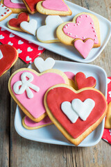 Naklejka na ściany i meble Heart shaped cookies