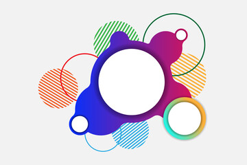 Abstract colorful circle shape vector background