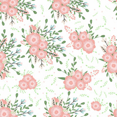 seamless pattern with flowers