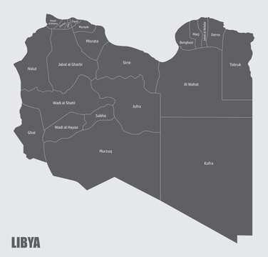 Libya administrative map