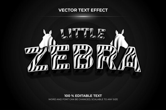 Zebra editable 3d text effect with animal backround style