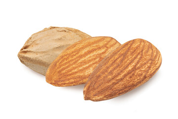 almond nuts isolated on white