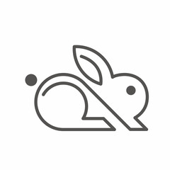 Rabbit Animal Logo or Icon