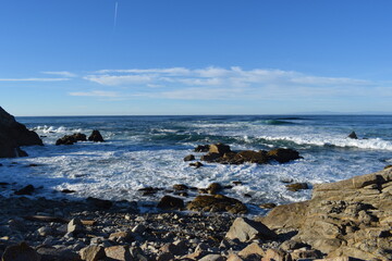 View of the ocean from 17 Mile Drive Monterey, California.