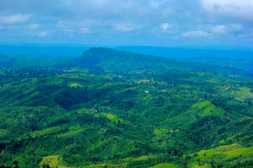 Top view of Beautiful Sajek valley green mountains  which most popular tourist destination of Bangladesh