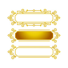 Retro luxury gold border design template