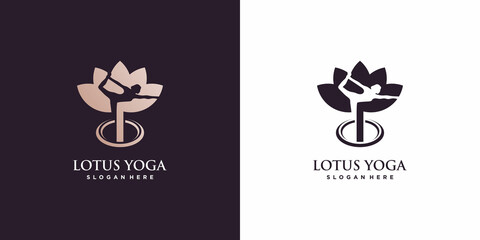 Yoga logo with creative element style Premium Vector part 1