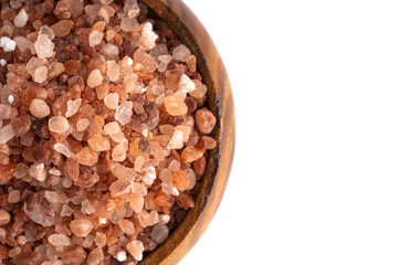 Himalayan Sea Salt on a Isolated White Background