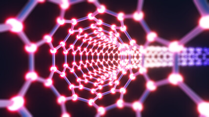 The shape structure of nanotechnology,Nanotechnology of the future,abstract background nanotechnology,3d rendering