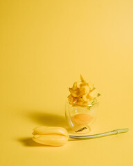 yellow mood: tulips and yolk