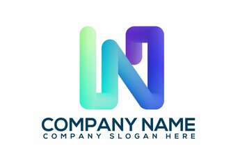 n letter logo design