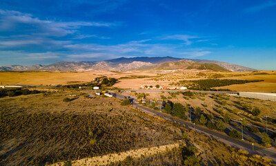 Obraz premium Aerial photography with drone, landscape and urban