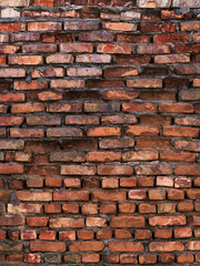 Old and damaged brick wall