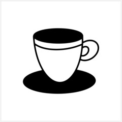 Doodle coffee cup isolated on white. Vector stock illustration. EPS 10