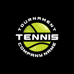 Modern vector tennis ball tournament logo, Tennis logo design vector for your team or tournament.