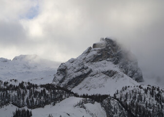 Mittaghore, mountain peak in the Saanenland valley, Switzerland.