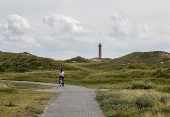 strand meer  landschaft wasser Leuchtturm fahrrad