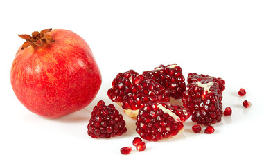 pomegranate isolated on white background