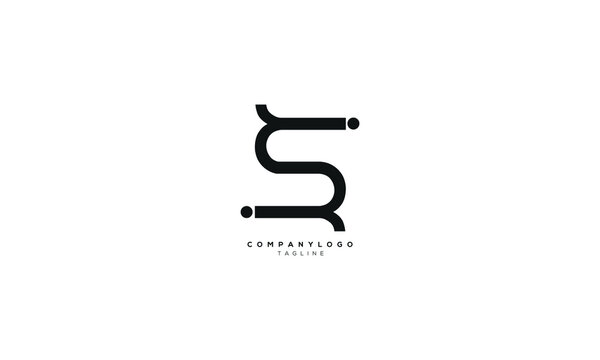 JSJ, Abstract initial monogram letter alphabet logo design