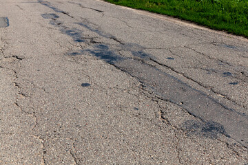 repair of a broken and damaged paved road
