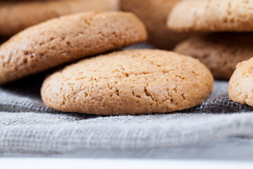 cookies baked with oatmeal and wheat flour