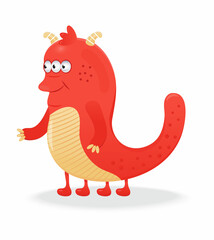 Happy Halloween vector. Colorful monster, yeti character and face in cartoon style.