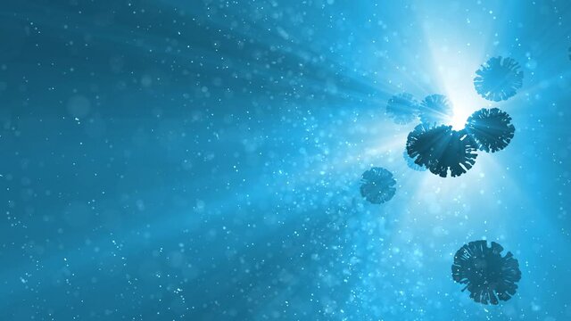 3d motion corona viruses concept copy space animation background.