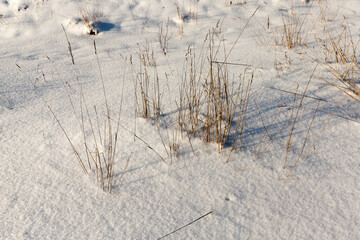 the winter season with cold weather and a lot of snow