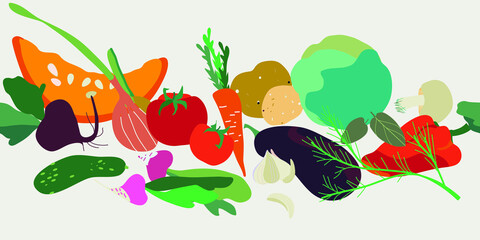 background with vegetables