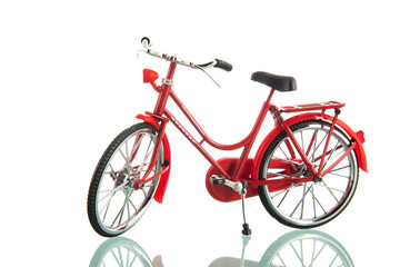Fototapeta na wymiar Red ladies bike