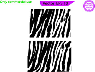 Vector illustration of seamless zebra pattern. Zebra skin texture background. Zebra print, animal skin, tiger stripes, abstract pattern, line background, fabric. Hand drawn vector illustration