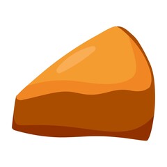 Pumpkin pie. Vector illustration for Thanksgiving and Holiday. Isolated, cartoon style