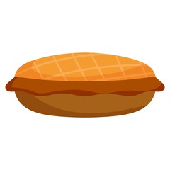 Pumpkin pie. Vector illustration for Thanksgiving and Holiday. Isolated, cartoon style
