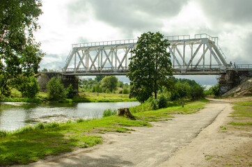 Railway bridge over the river