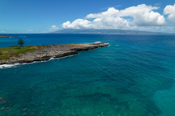 Dragons Teeth Maui Hawai'i Aerial View