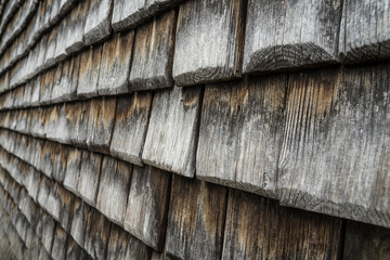 old wooden tile facade texture