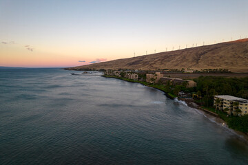 Ma'alaea Maalaea Maui Hawaii Town and Harbor from Drone