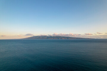 Moloka'i From Maui Hawaii Drone Photo
