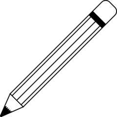 Pencil flat icon. Single high quality outline symbol of graduation for web design or mobile app. Thin line signs of education for design logo, visit card, etc.