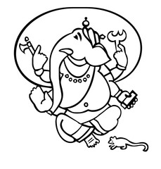 Ganesha The Lord Of Wisdom Design Art Illustration