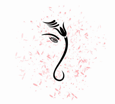 Hindu Lord Ganesha over ornate mandala pattern. illustration. Vintage decorative. Hand drawn paisley background. Indian motifs. Tattoo, yoga, spirituality. Coloring book pages for adults