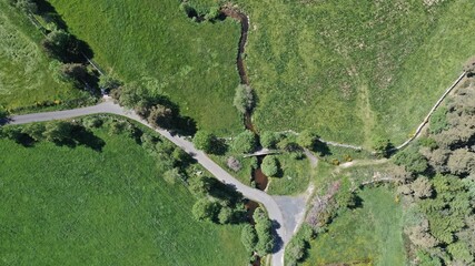 survol de l'Aubrac en Auvergne