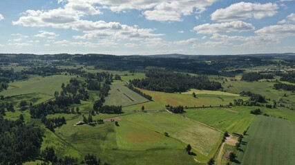 Fototapeta premium survol de l'Aubrac en Auvergne