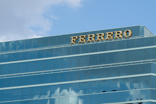 North York, Toronto, Canada - August 19, 2021: Ferrero Canada Limited head office in North York, Toronto, Canada. Ferrero is an Italian manufacturer of branded chocolate and confectionery products. 